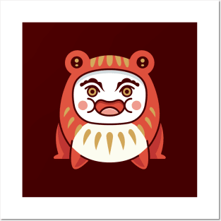 Daruma Red Frog Posters and Art